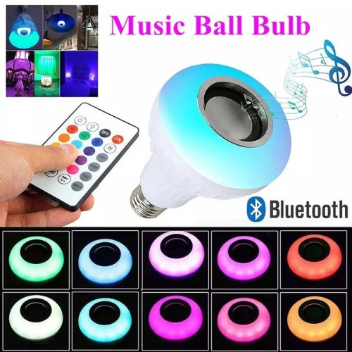 [ PLUS REMOTE ] 8422 Speaker Bluetooth + Lampu Warna Warni Bohlam Bentuk Kristal 7 Warna