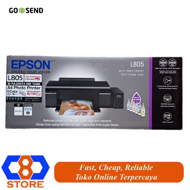 PRINTER EPSON L805 WIFI WIRELESS 6WARNA GARANSI RESMI EPSON INDONESIA