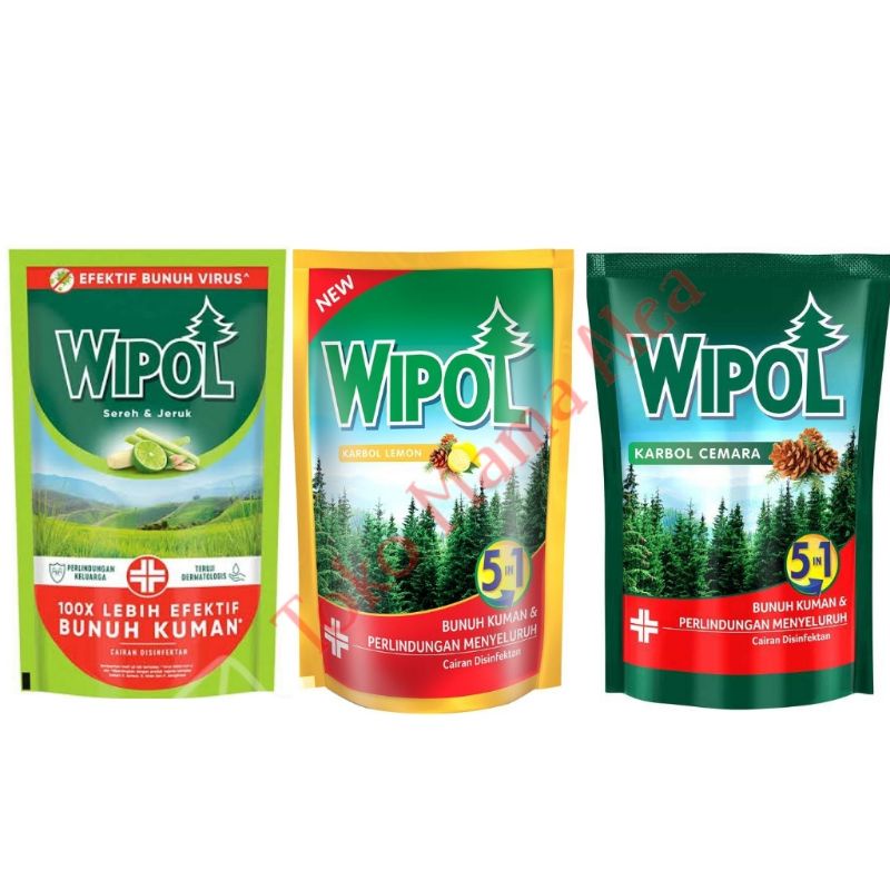 Wipol Pembersih Lantai Refill 780Ml | Wipol Karbol Cemara Pembersih Lantai Refill 780Ml| Wipol Karbo