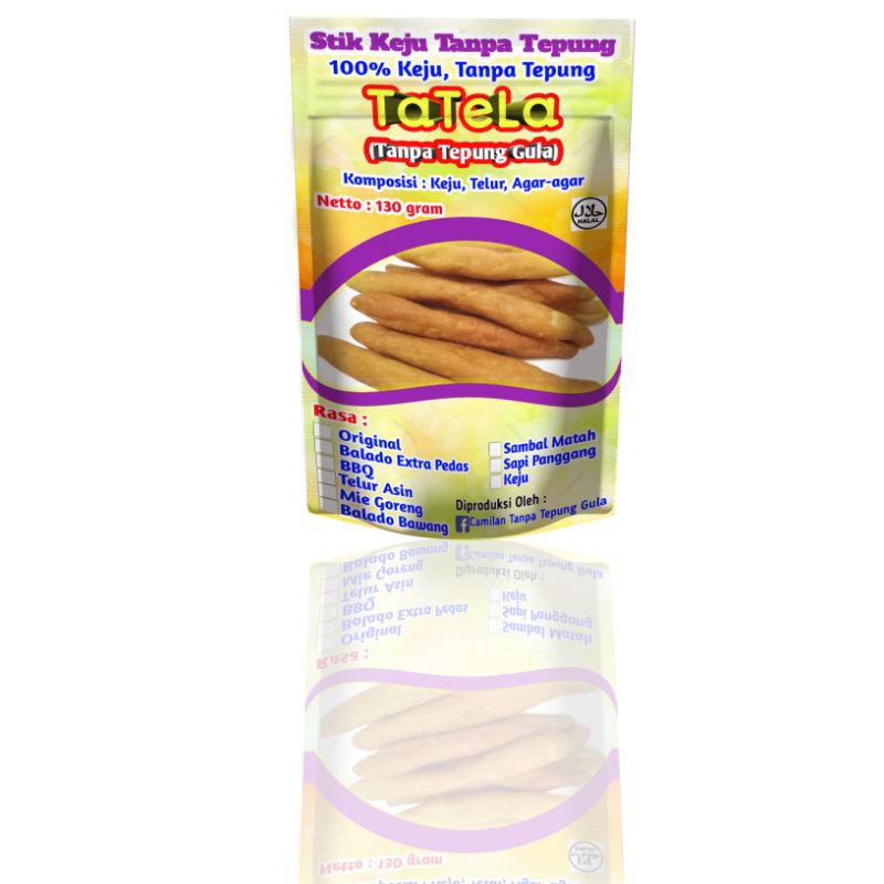 

Stik Keju Tanpa Tepung Gula Camilan DEBM Diet Keto Netto 130 gram