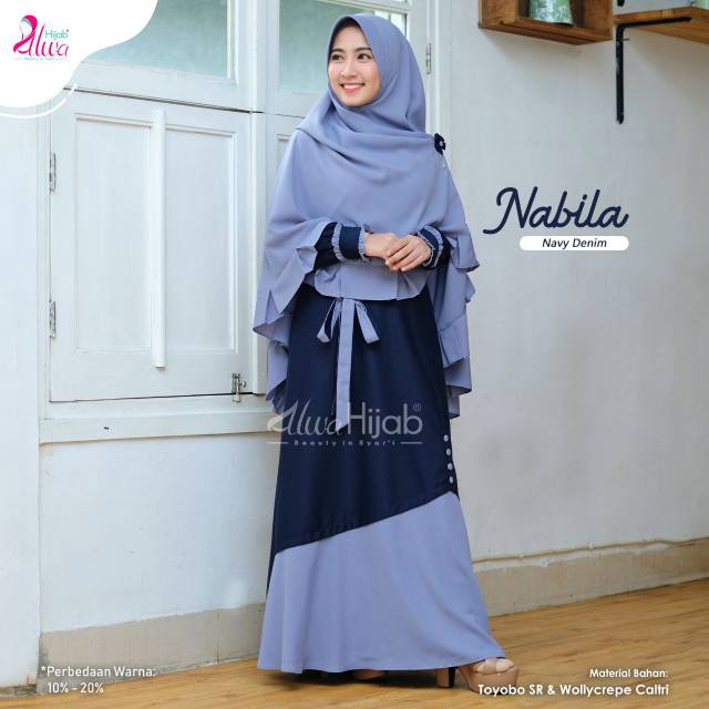 Gamis Set NABILA Ori Alwa Hijab