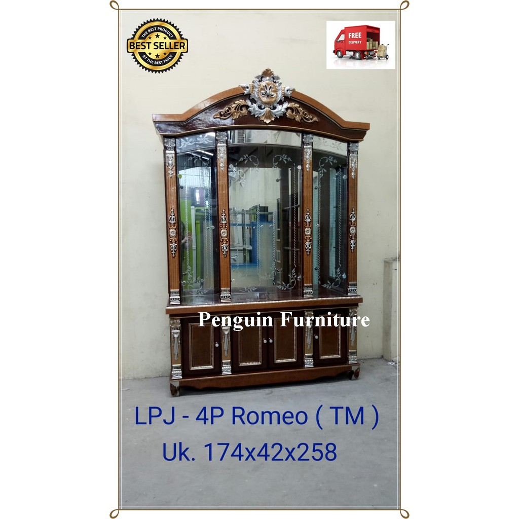 LEMARI PAJANGAN/LEMARI HIAS 4 PINTU ROMEO TM