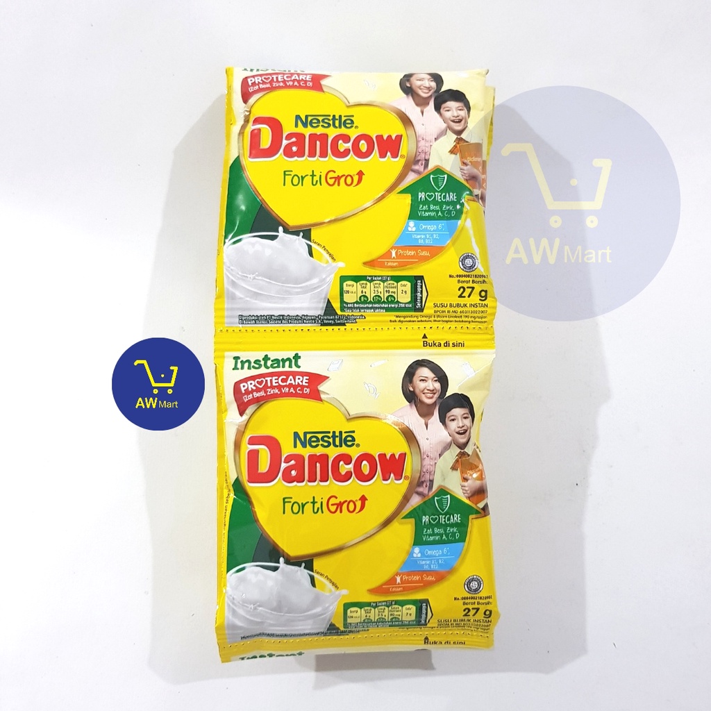 DANCOW INSTANT FORTI GRO [PUTIH] RENCENGAN (10 SACHET X 27 GRAM) - PUTIH