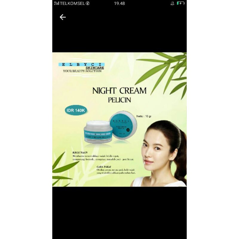 Elbyci night cream pelicin