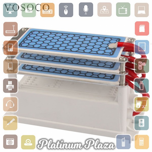 VOSOCO Ozonizer DIY Ozone Generator Portable Ceramic Plate Air Purifier 15g/h - VOS15`2SE1OP-- White