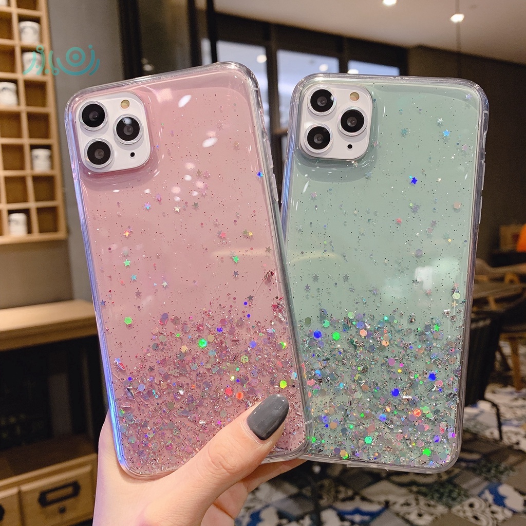 Bling Glitter Phone Case For Samsung Galaxy A71 A51 A70 A50S A30S A20 A30 A20S A10S A01 A31 M31 Sparkle Glitter transparent silicone back cover