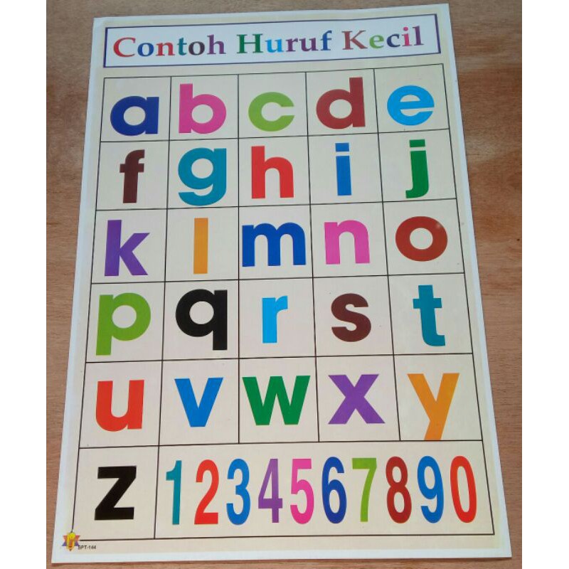 POSTER BELAJAR HURUF KECIL
