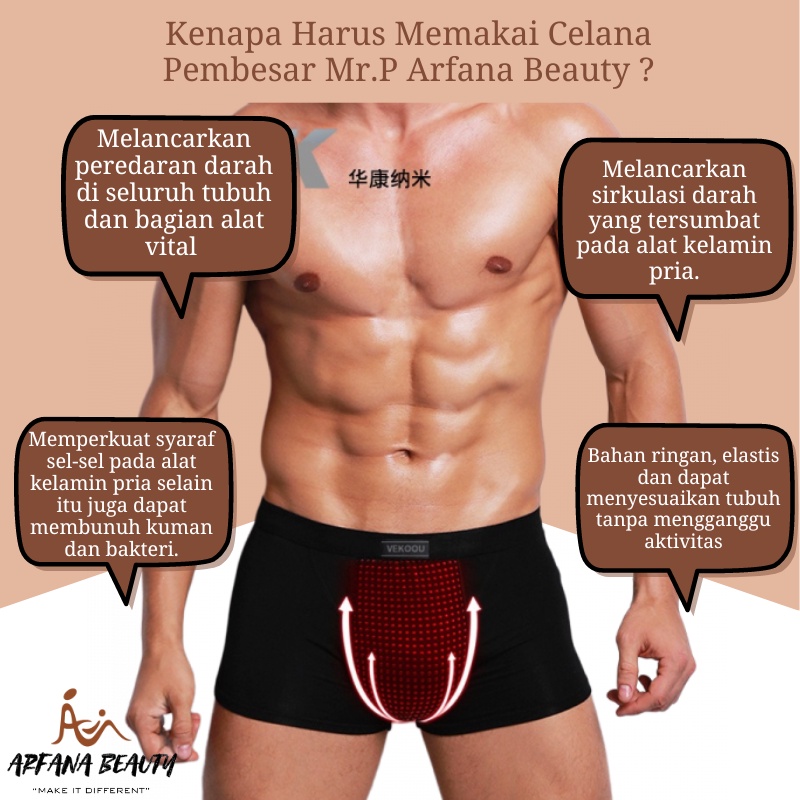 Celana Dalam Boxer Magnet Terapi Pembesar Mr P Kesehatan Pria Dewasa Vakoou ORI Terbukti Ampuh