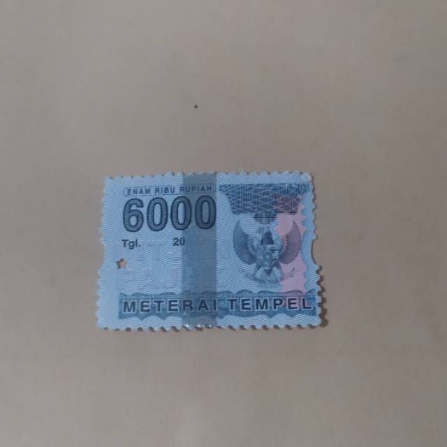 MATERAI 6000 RUPIAH TAHUN 2006-2009