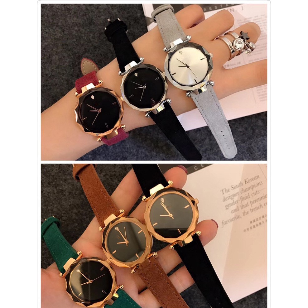 Watchyou Jam Tangan Quartz Analog Daisy Harajuku Gaya Korea Fashion Aksesoris Wanita Casual Analog