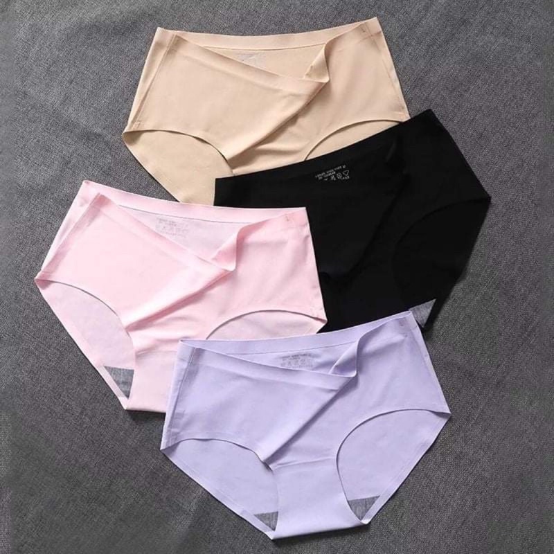 TF Celana Dalam Seamless Wanita Tanpa Jahitan Fashion Sutra Kolor Lembut Nyaman cewek Korean Style