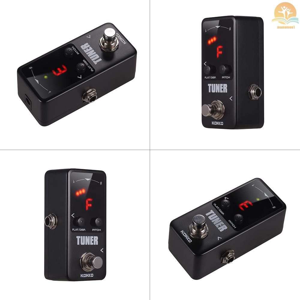 Kokko Ftn2 Tuner Pedal Efek Gitar Elektrik Mini Kromatik Dengan Display Led True Bypass