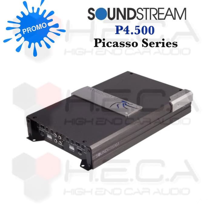 SOUNDSTREAM P4.500 Picasso Power Amplifier 4-Channel Audio Mobil 4Ch
