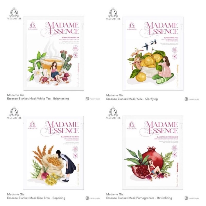 Madame Gie Sheet Mask Esscence/ Masker Wajah