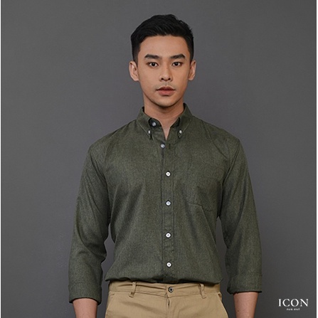 Kemeja Pria Lengan Panjang Parlent Icon Charles Olive