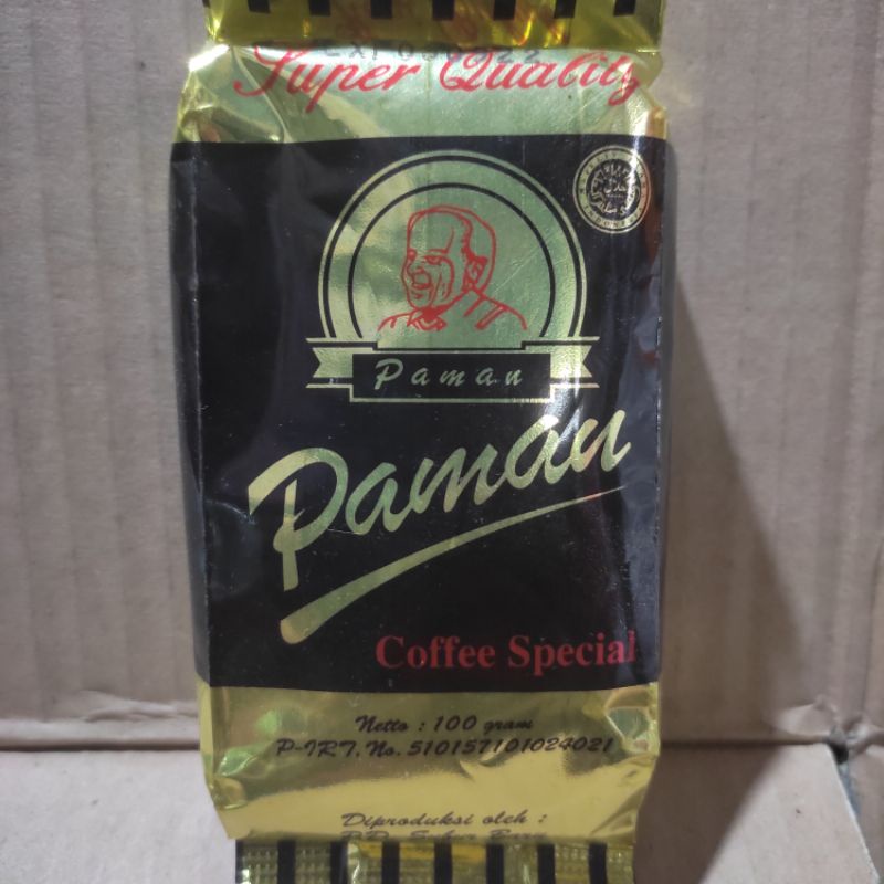 

Kopi Hitam Murni Merk Paman 100 gr Coffe Special Asli Jambi Super Quality