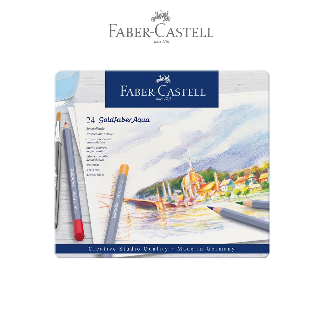 Jual Faber-Castell Creative Studio Gold Faber Pencil Aquatin Of 24 Indonesia|Shopee Indonesia