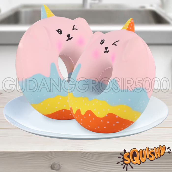 Terlaris Squishy Unicorn Donut Squishy Rainbow Donut Jumbo MR23128