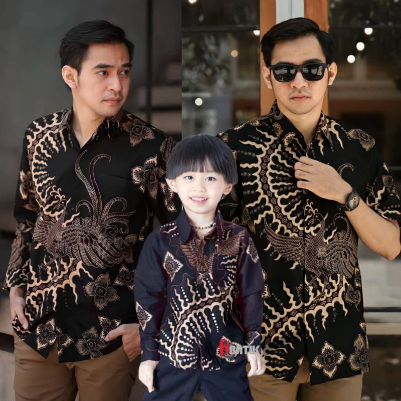 New motif batik couple ayah dan anak size jumbo M L XL XXL XXXL 4L 5L