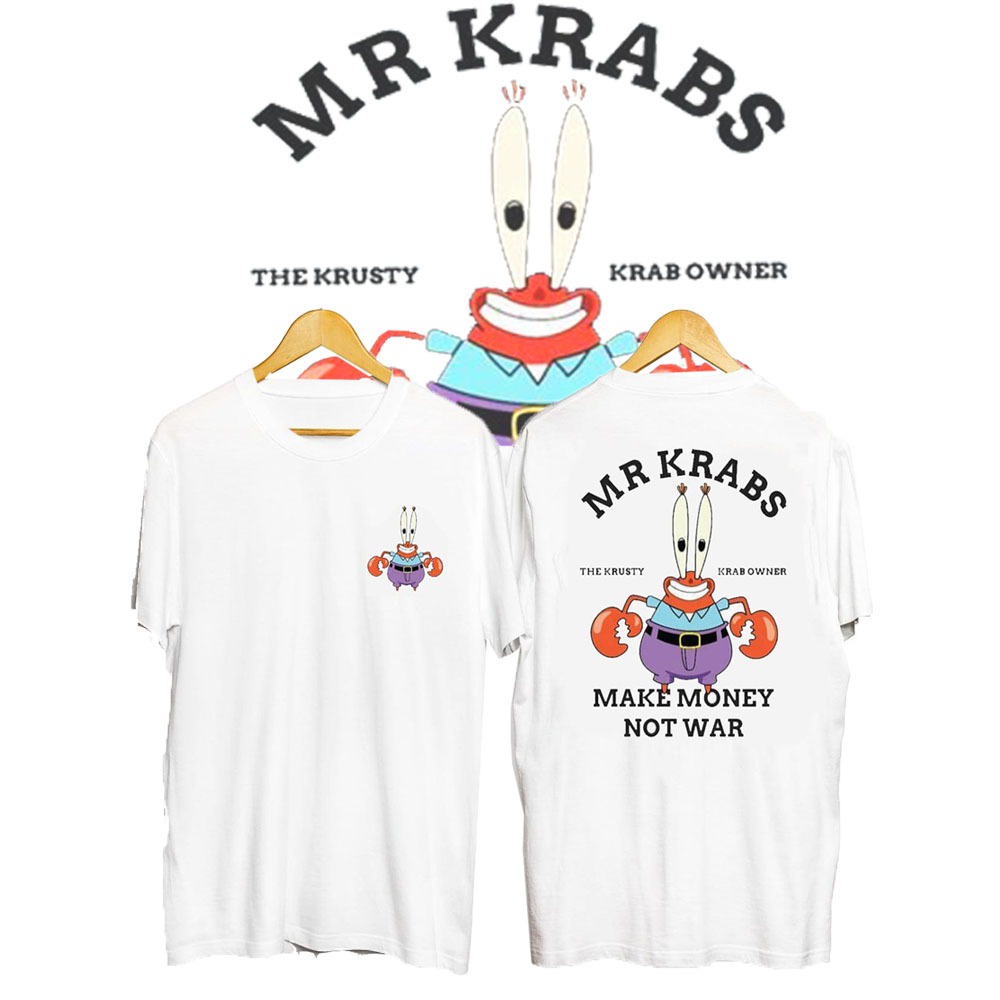 E35 KAOS MR KRABS MAKE MONEY NOT WAR/ KAOS DISTRO/ JUNPONSHOP