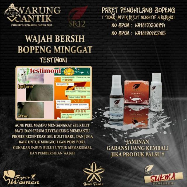 TERAMPUH !!! Paket Bopeng SR12 Penghilang Bopeng