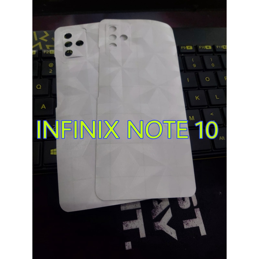 Skin Carbon INFINIX NOTE 10 Back Skin DIAMOND Pelindung Belakang Handphone