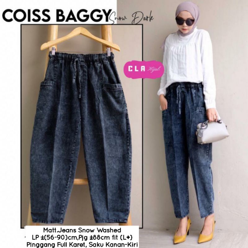 COISS BAGGY Jeans Snow Saku Depan //JF6255