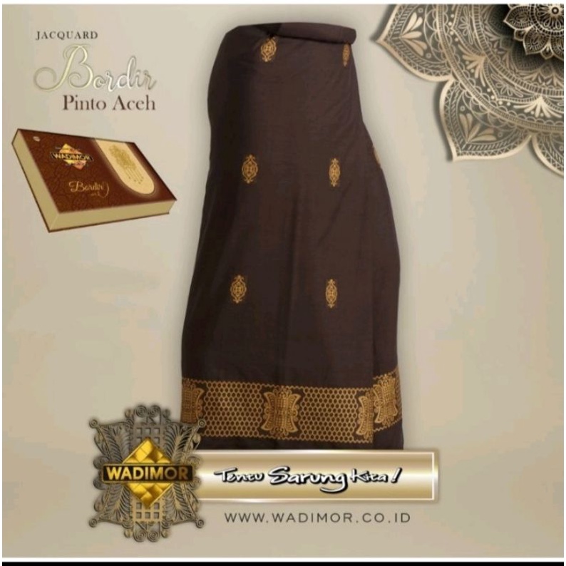 Sarung Wadimor Motif Jacquard Bordir Pintu Aceh
