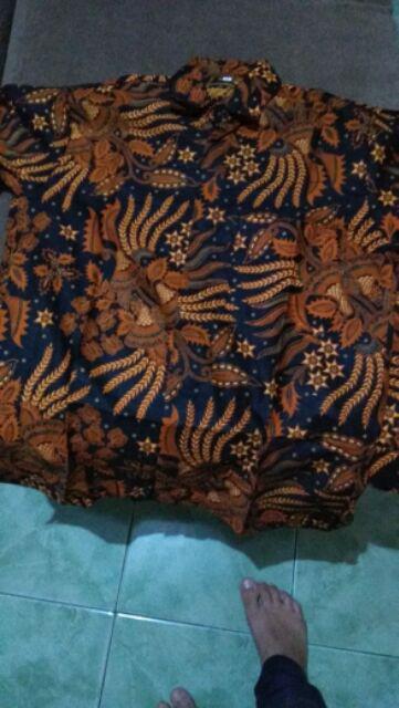 Atasan Batik Pria Lengan Panjang Kenongo Hem Padi Pekalongan M L Xl Xxl