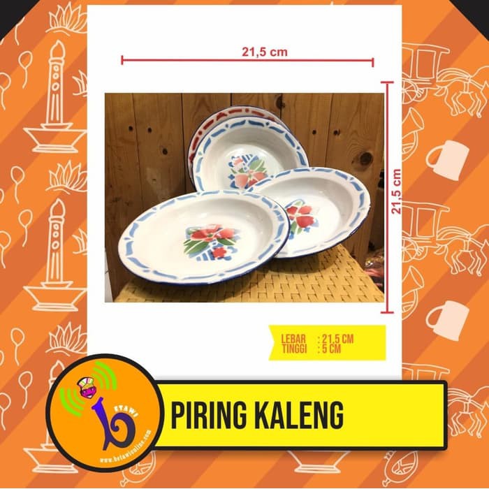 Piring Kaleng Enamel / Blirik / Lurik / Jadul[ SATUAN ]