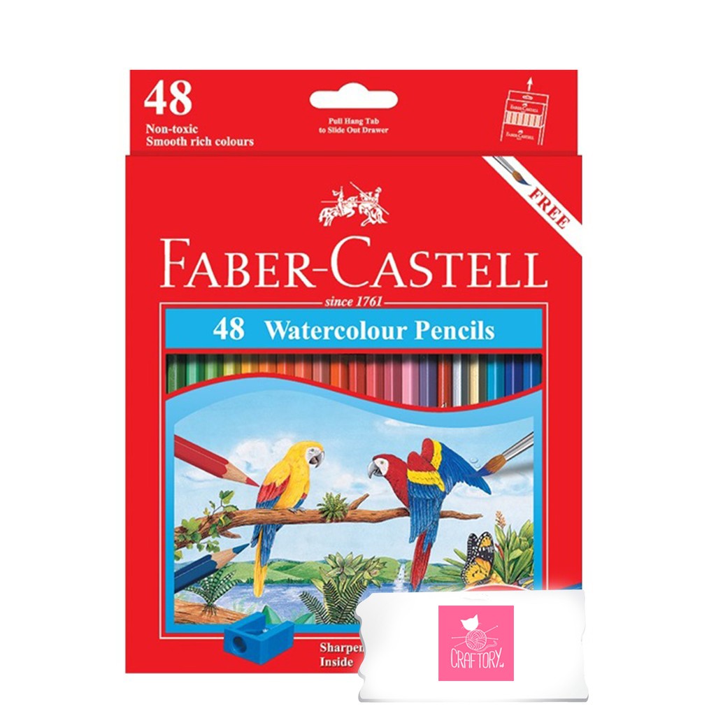 

FABER CASTELL WATERCOLOUR PENCILS / PENSIL WARNA CAT AIR ISI 48