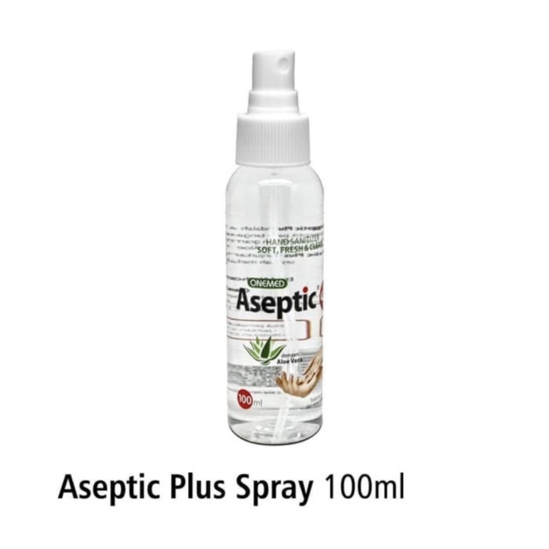 Aseptic plus Hand sanitizer Essential 100 ml spray merk onemed