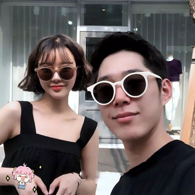 Kacamata Hitam Pria Wanita Bergaya Retro Kacamata Anti Radiasi Murah Kacamata Frame Bulat
