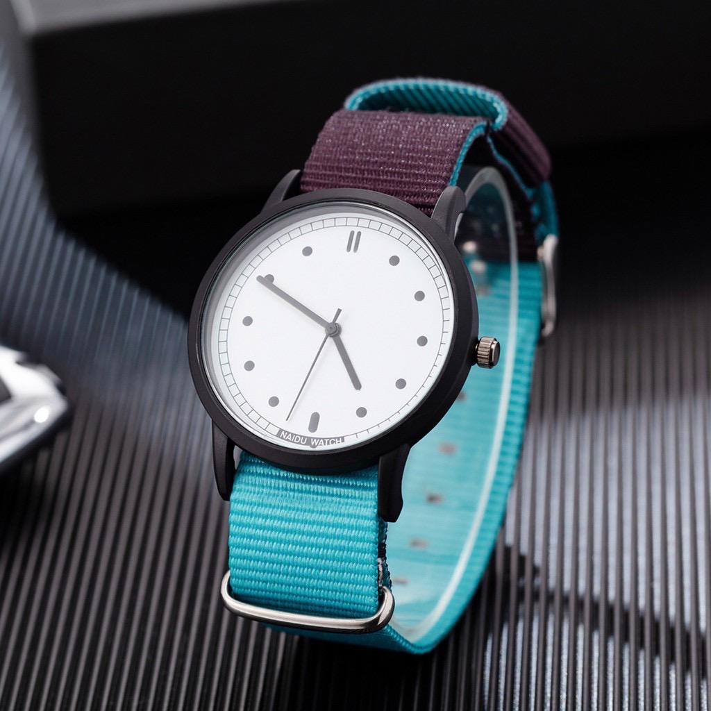 PA Jam Tangan CASUAL TALI CANVAS - Leather Quartz Fashion Wanita / Pria Casual Lady Wrist