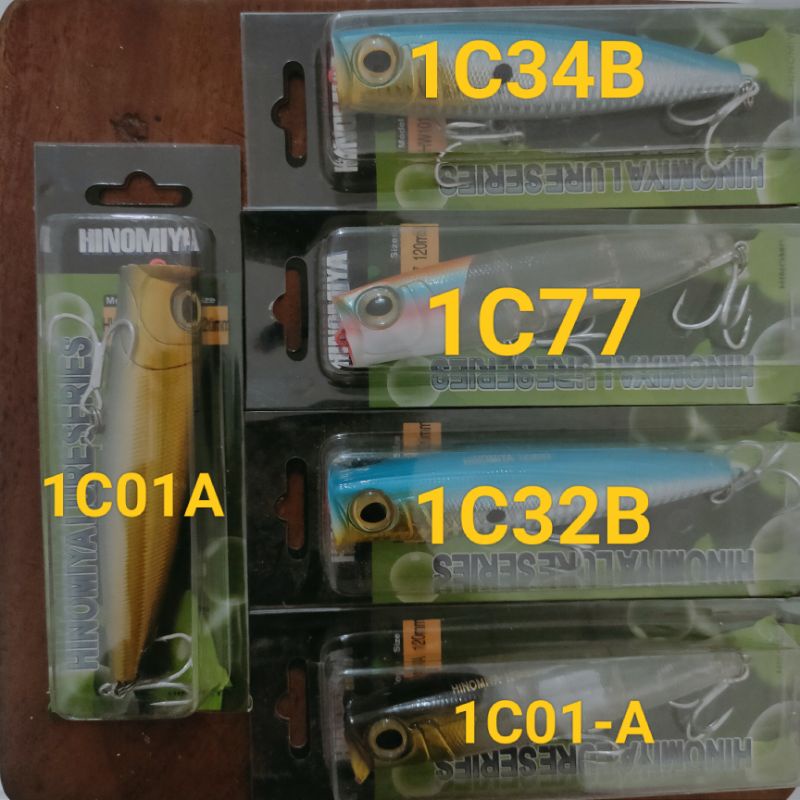 Umpan Lure Popper Hinomiya HW1019 B 120mm
