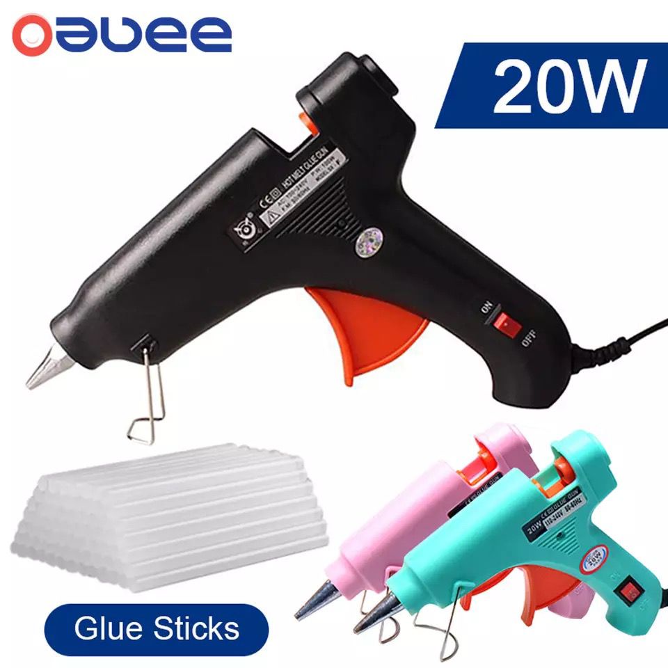 BERKAT PISTOL LEM TEMBAK / HOT MELT GLUE GUN MINI ON-OFF 20WATT