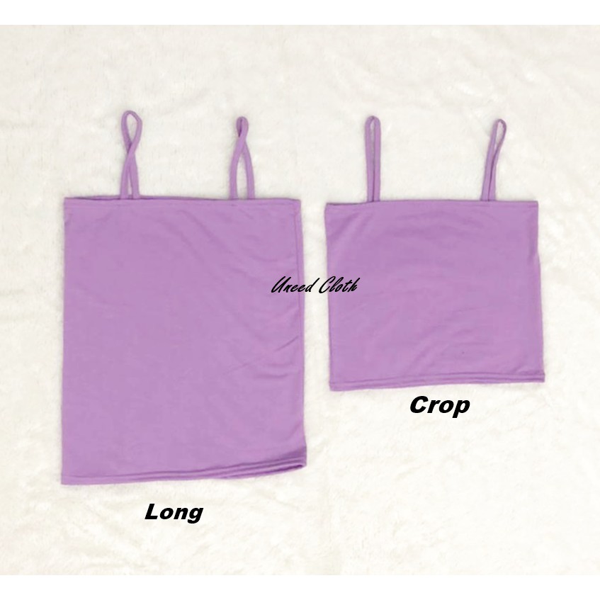 Uneed Cloth / SQUARE CAMISOLE / CROP TANKTOP / TANK TOP WANITA POLOS / TANGTOP BRA ATASAN LOLY-Lilac Purple