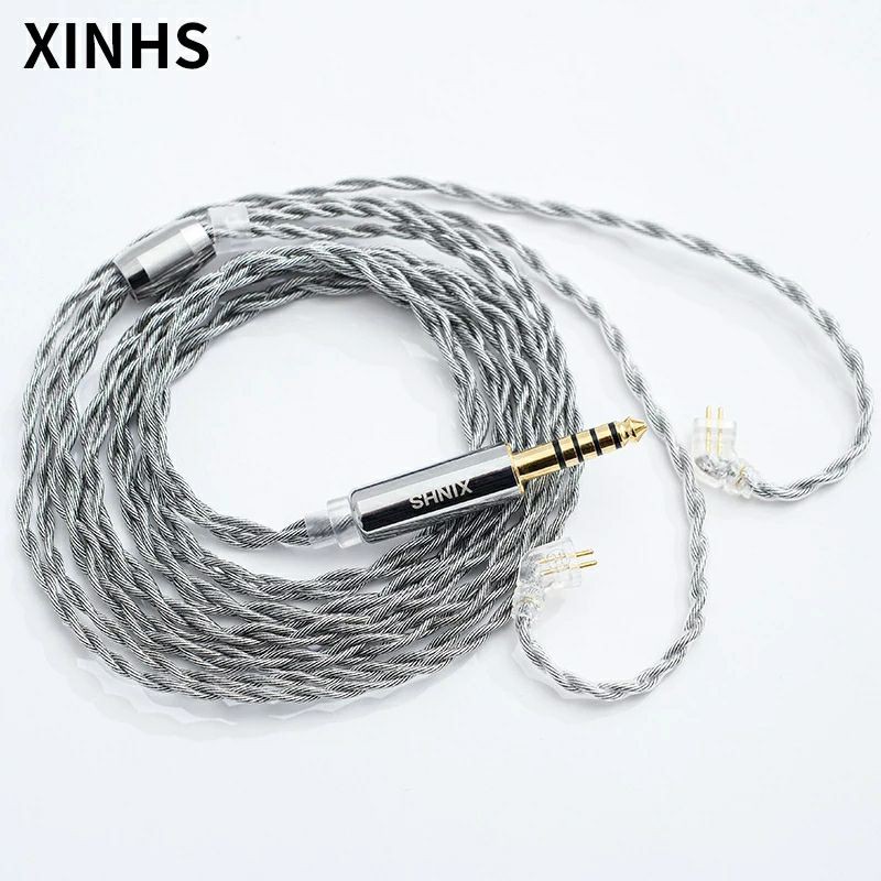 Earphone Cable Xinhs 4 Core Silver Plated Graphene Balance 2.5mm/4.4mm