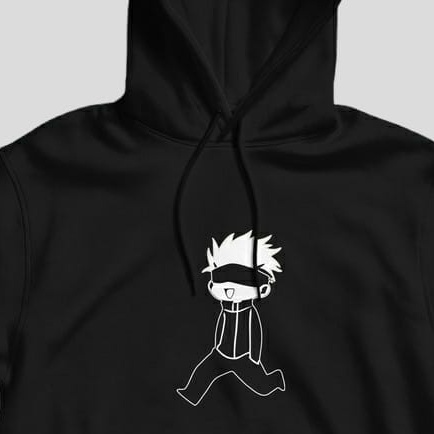 Sweater Hoodie SATORU GOJO CHIBI Jumper Anime JUJUSU KAISEN Bahan Fleece Size S M L XL XXL XXXL