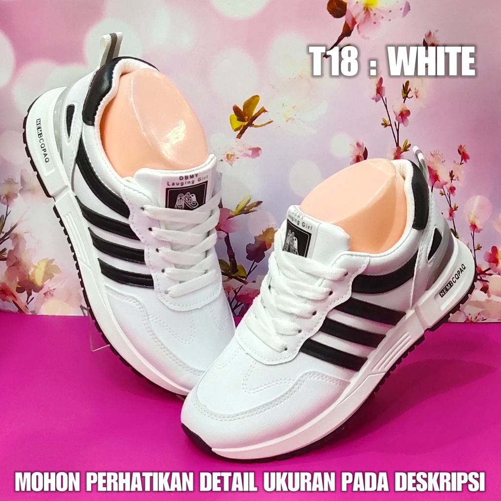 Sepatu Sneakes gadis T18 / 8805 Sepatu perempuan masa kini model terbaru SPTSW