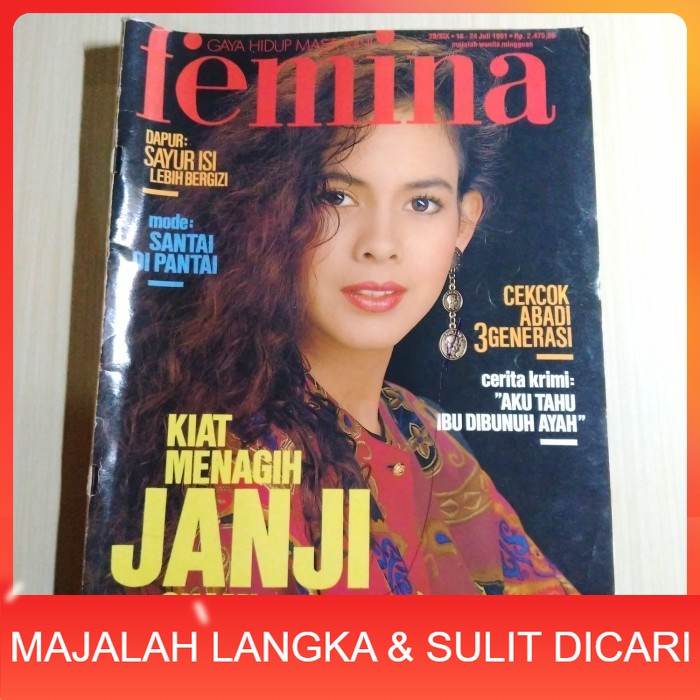 Majalah FEMINA No.28 Jul 1991 ANNA + BONUS (RARE ITEM) Langka