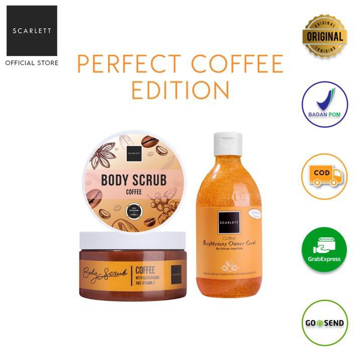 Scarlett Whitening Perfect Coffee Edition Body Shower Scrub Coffee Scarlet Body Scrub Kopi BPOM