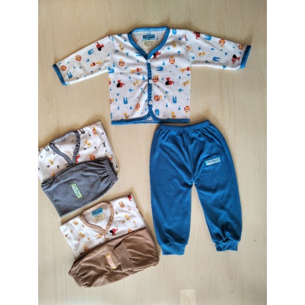 paket hemat baju bayi newborn arista baby warna tua combinasi 9 stel(18 pcs)