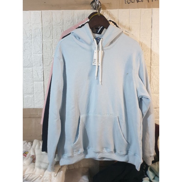 (cod)Hoodie h&m pigieon blue,fulltag*free plastik H&m