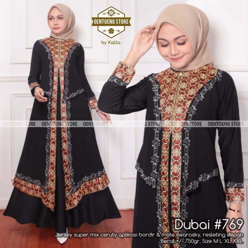 Gamis turkey Dubai 769 by mega store farzolla 2 original oentoeng store