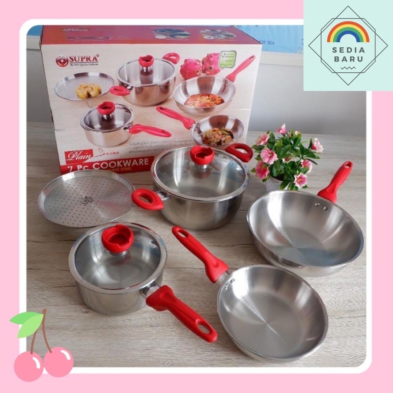 Panci Supra Set 7 pcs Stainles Steel