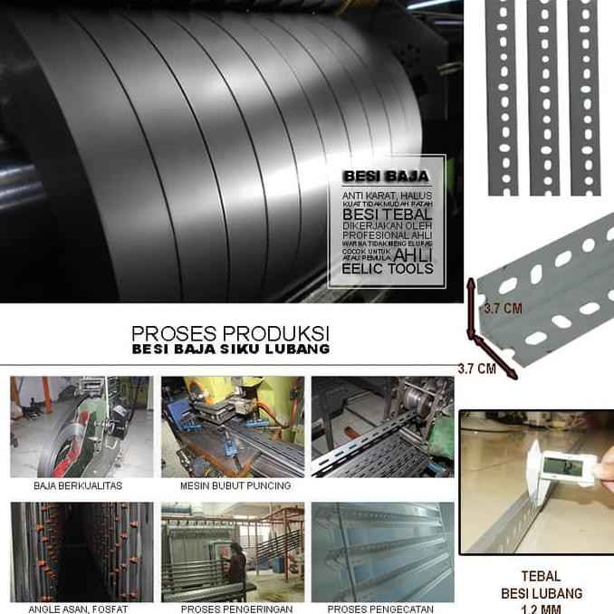 Produk Termurah Eelic Ber 1 2Mm 100Cm Besi  Siku  Lubang 