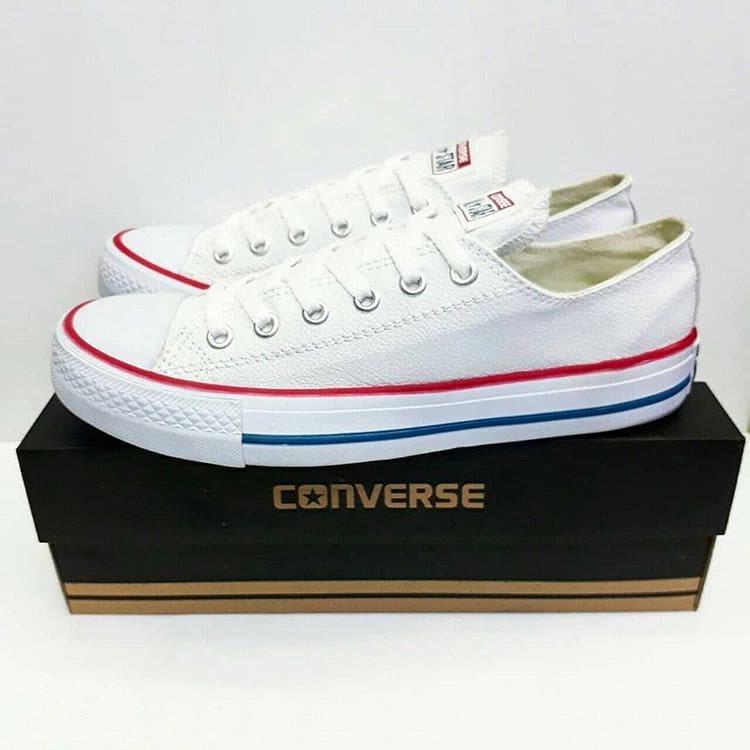 Sepatu Converse Ox Allstar Full White Putih Sneakers Casual Pria Wanita Sneakers Kado Couple