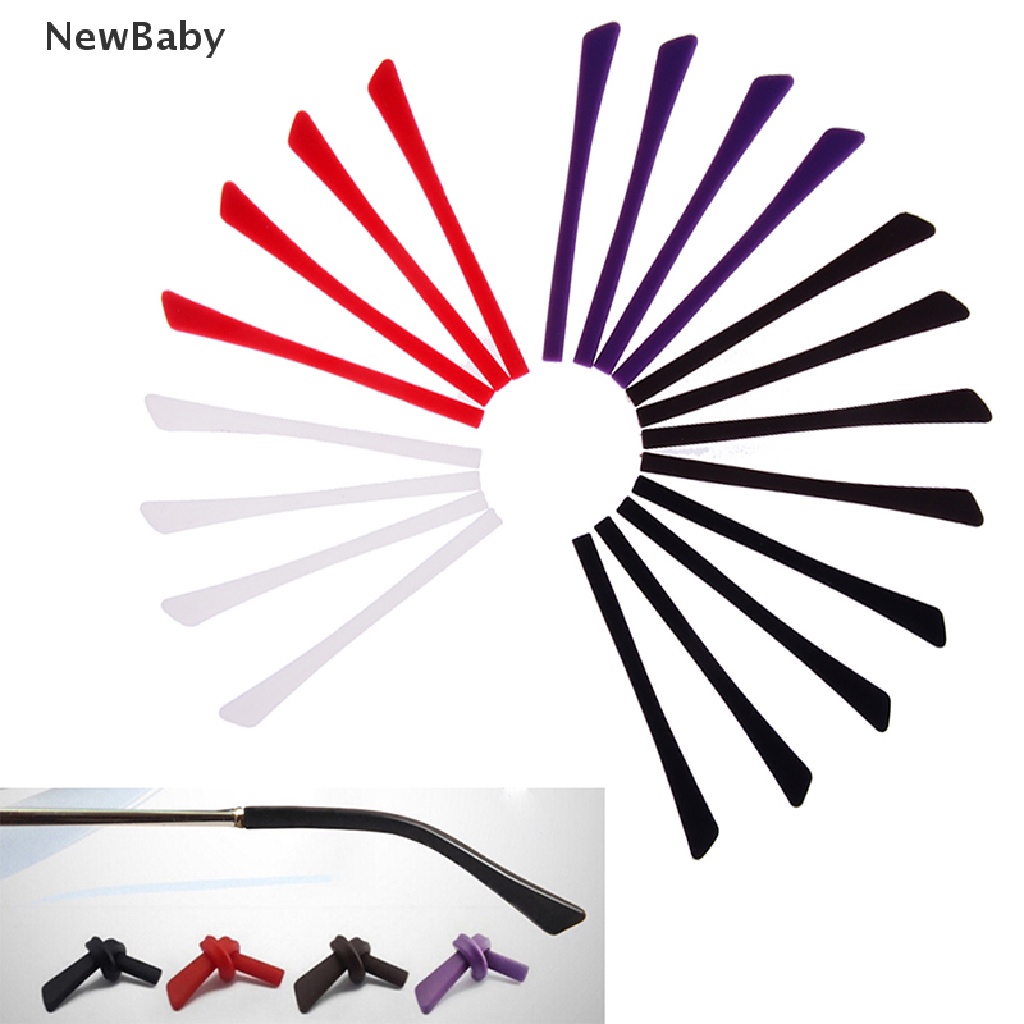 NewBaby 2pairs Silicone Holders Hook Tip Eyeglasses Ear Grip Anti Slip Holder Spectacle ID