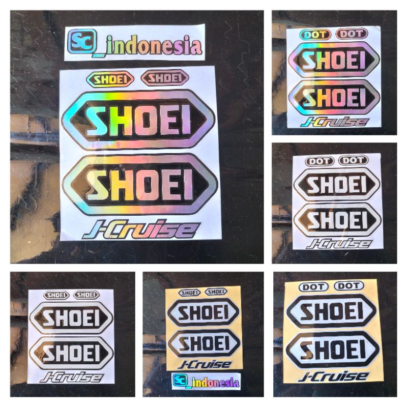 STIKER CUTTING MERK HELM SHOEI J CRUISE 1 SET